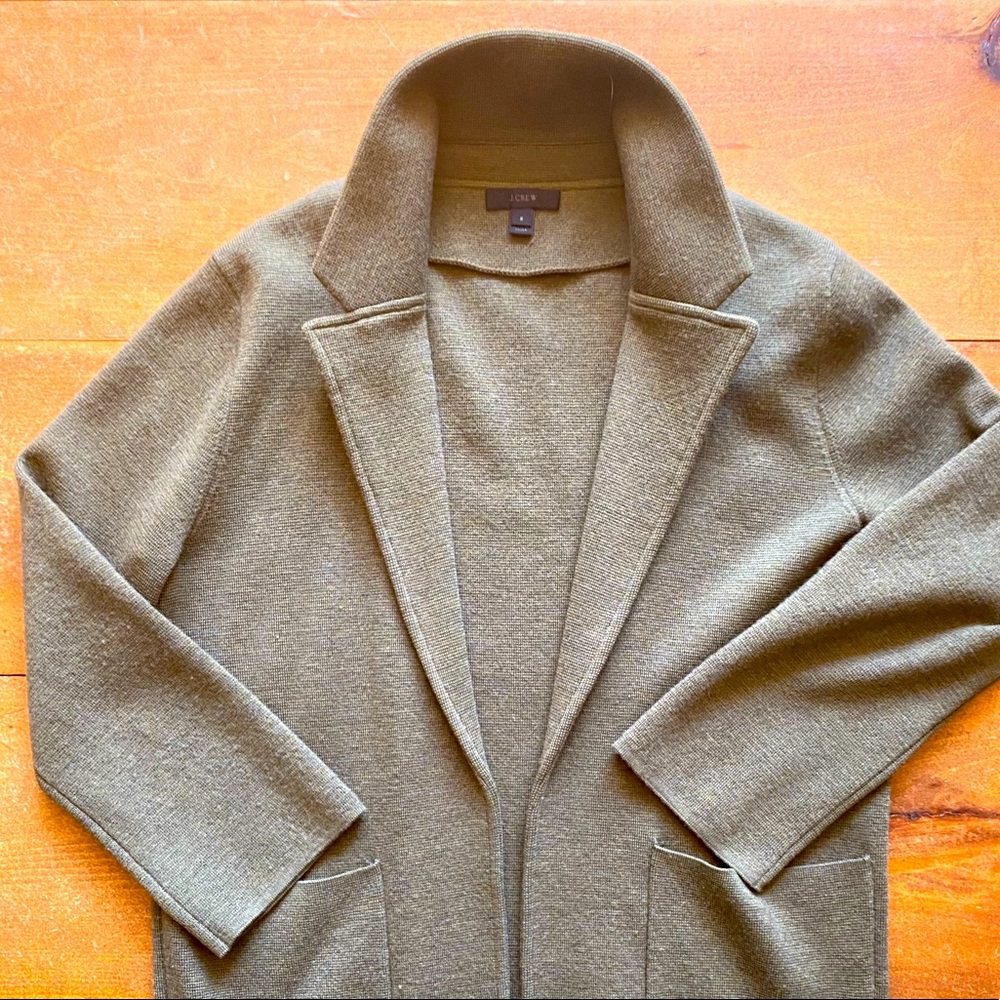 JCrew Sophie Blazer in sage green.